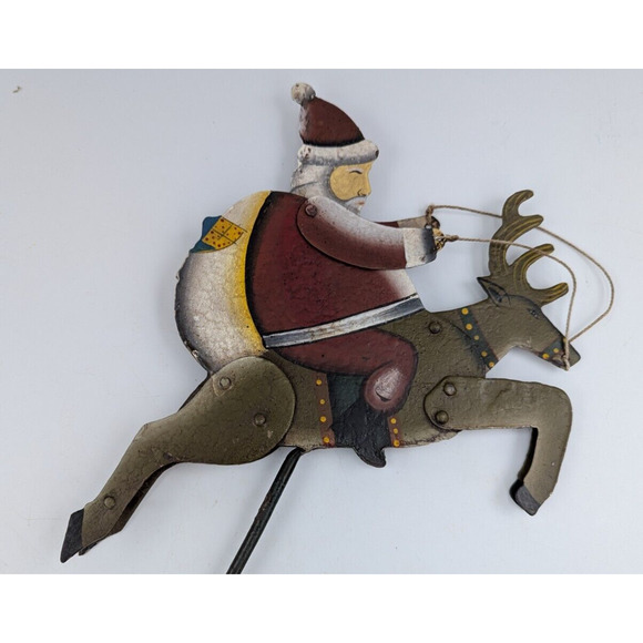 Santa Claus on Reindeer Pendulum Motion Toy Balance Authentic Models - Picture 2 of 15